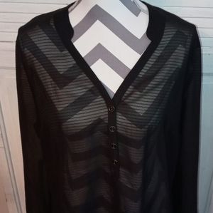 Sheer black blouse